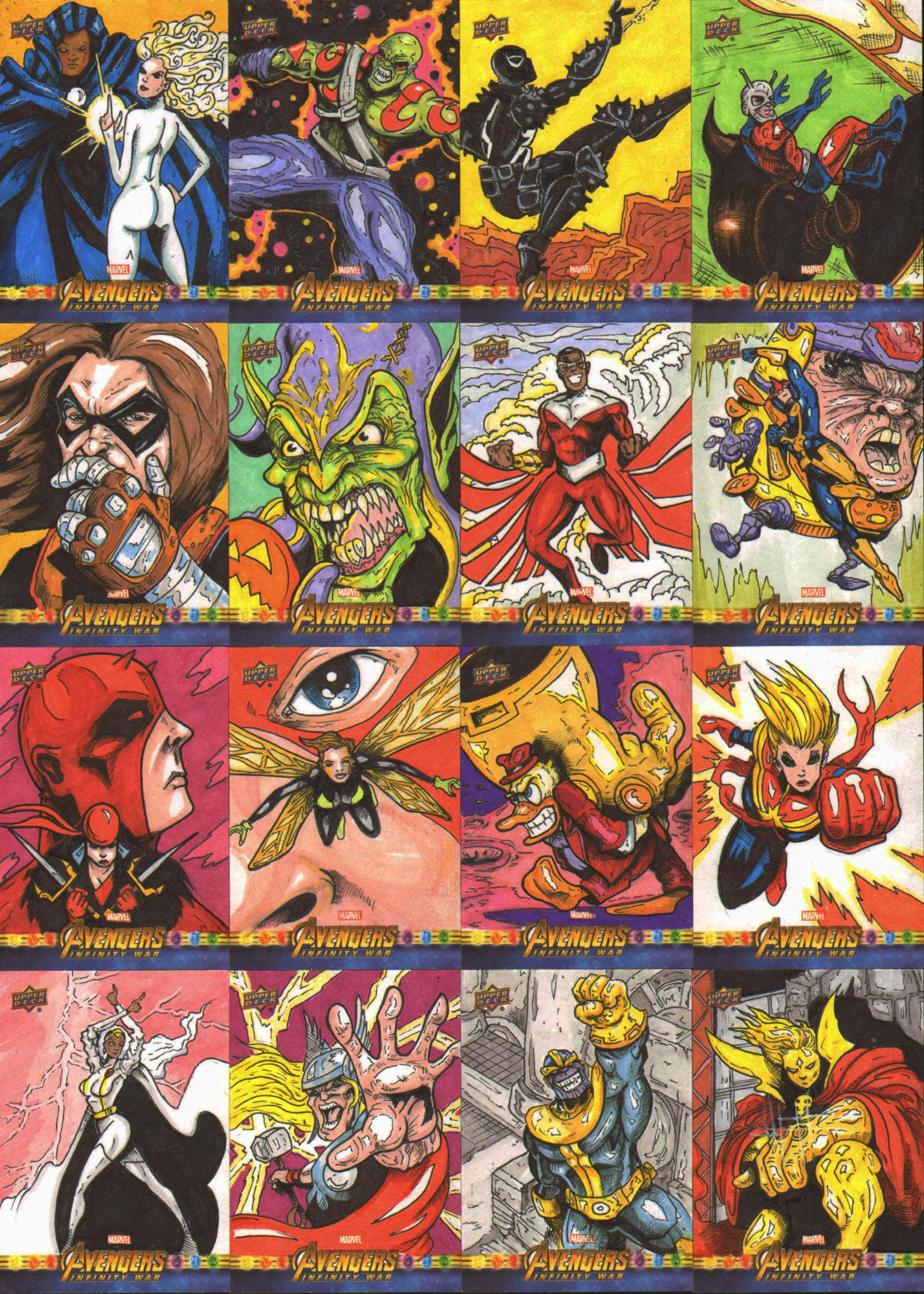 Original "Avengers" comic book artwork by Celebrity Fan Fest guest artist Gary ODD Edmund