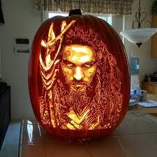 “Aquaman” pumpkin carving by Celebrity Fan Fest guest artist The Pumpkin Geek