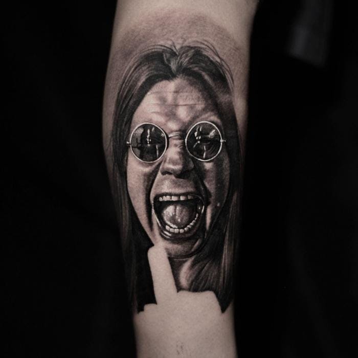 Ozzy Osbourne Tattoo by Nikko Hurtado