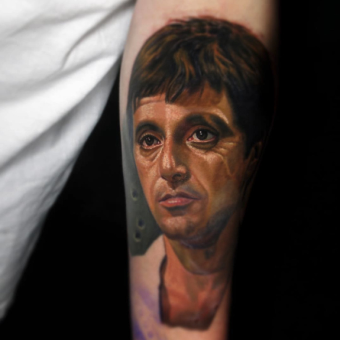Tony Montana Tattoo by Nikko Hurtado
