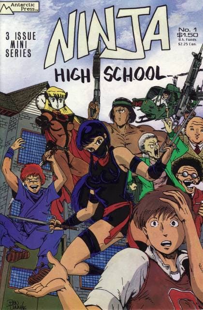 Ninja High School Mini Series comic book cover