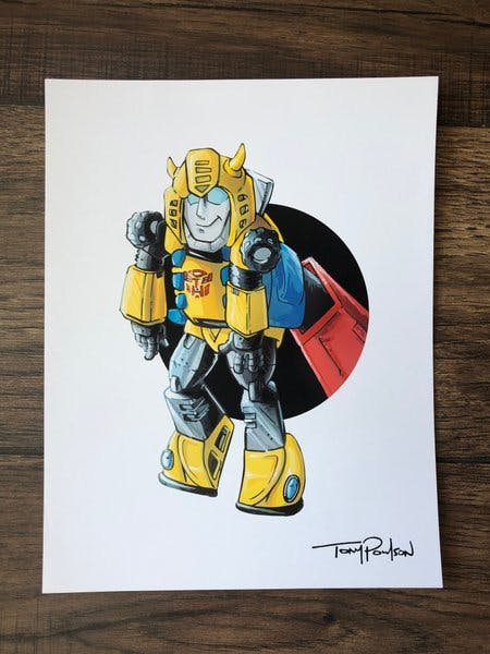 Transformers Bumblebee by published artist Tony Poulson