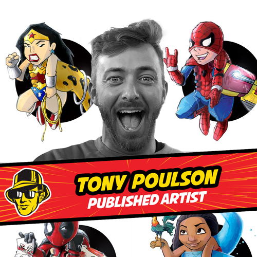 Tony Poulson Published Artist at Celebrity Fan Fest